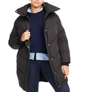 Universal Standard x J.Crew Black Puffer Coat